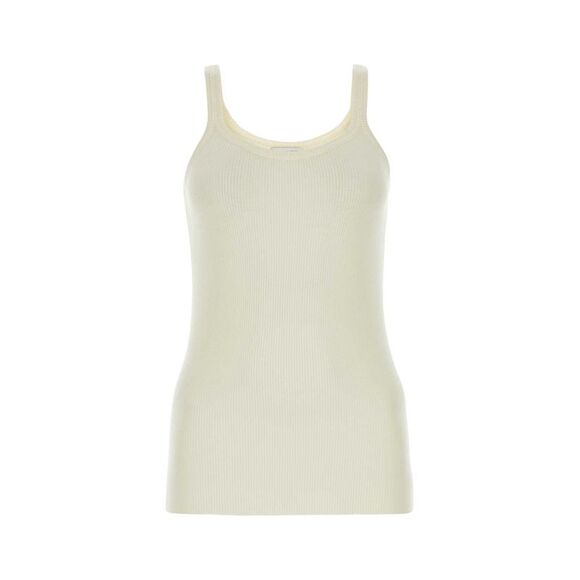BOTTEGA VENETA Sweaters - Bottega Veneta Women Ivory Wool Tank Top